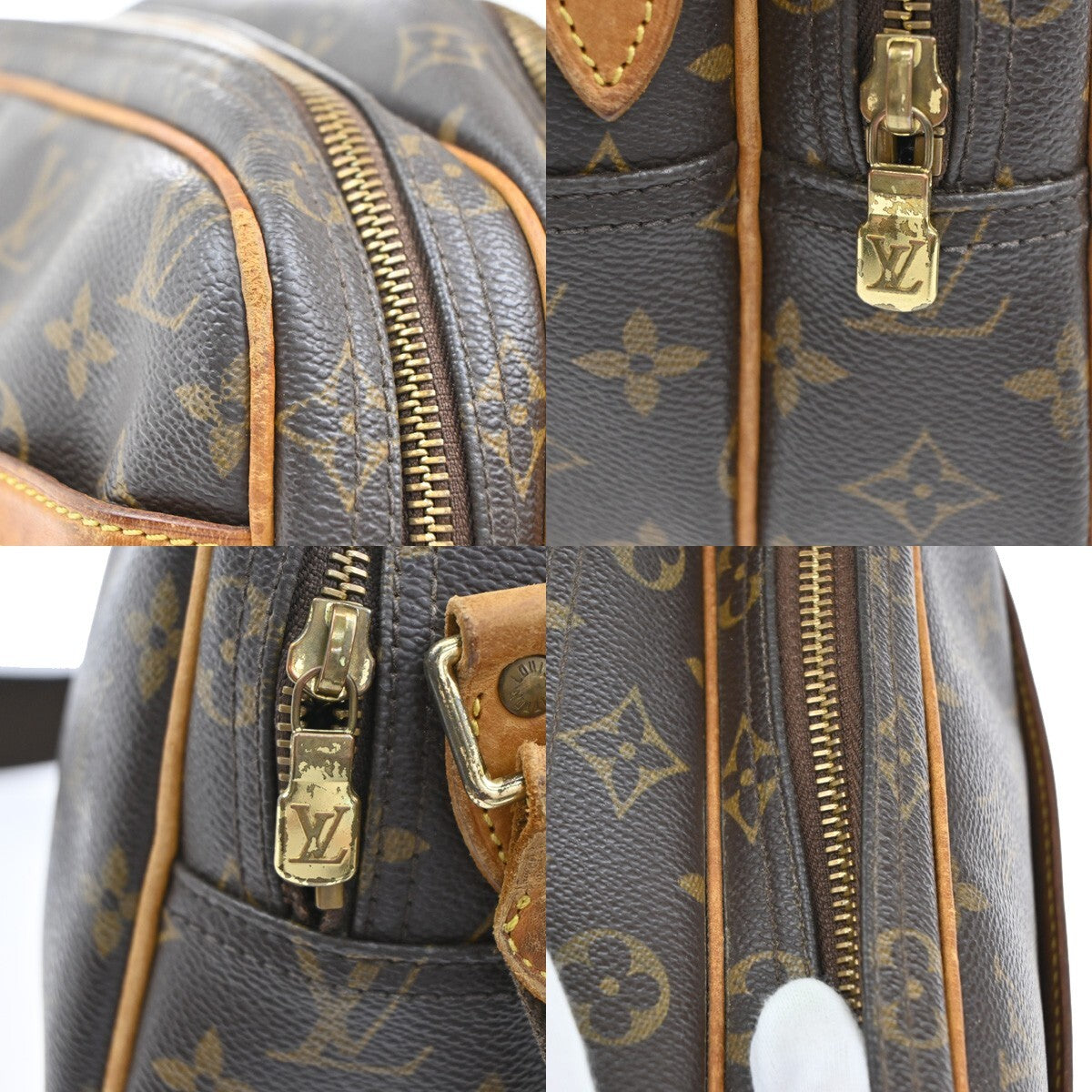 LOUIS VUITTON Reporter PM Crossbody Shoulder Bag Monogram Leather M45254 32EE244