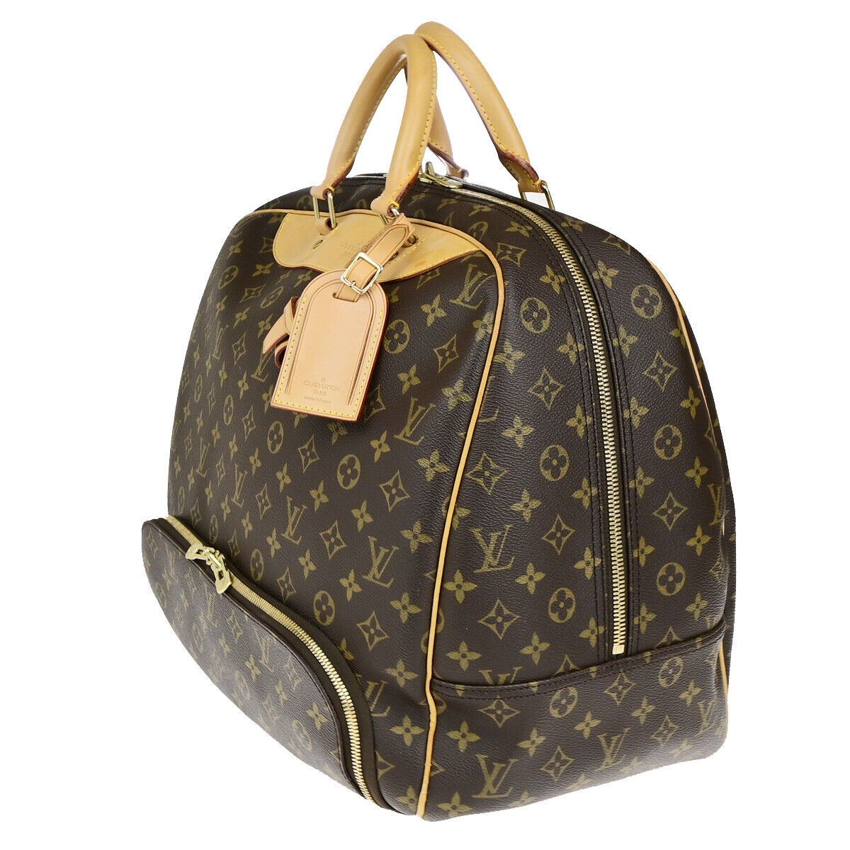 LOUIS VUITTON LV Logo Evasion Hand Bag Monogram Leather Brown M41443 75RK672