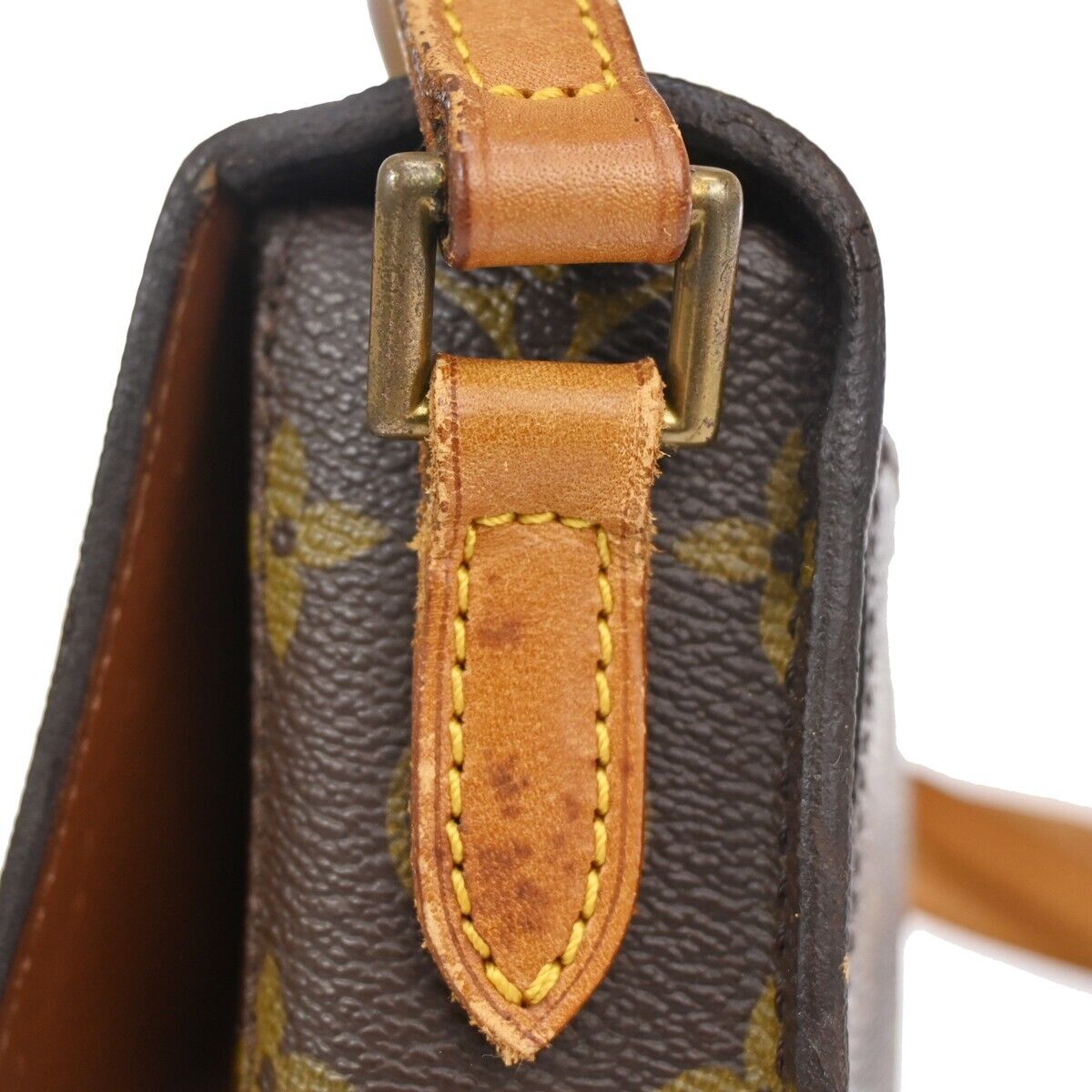LOUIS VUITTON Saint Cloud MM Shoulder Bag Monogram Leather Brown M51243 39HB017