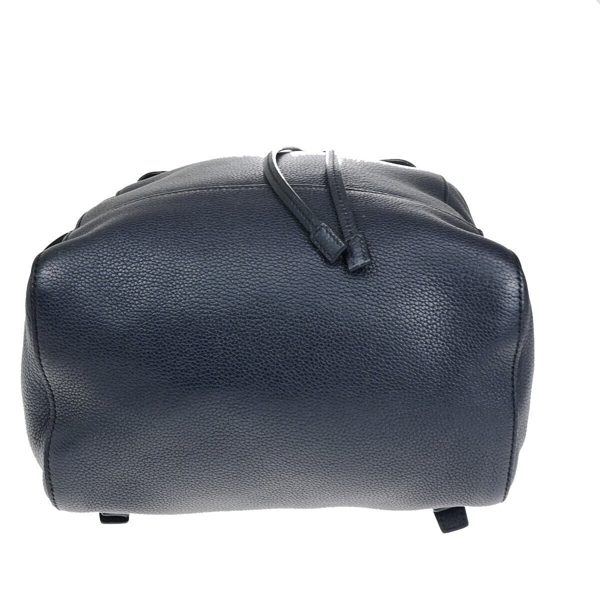 PRADA Logo Backpack Bag Leather Navy Blue Baltico Silver Italy 667RK115