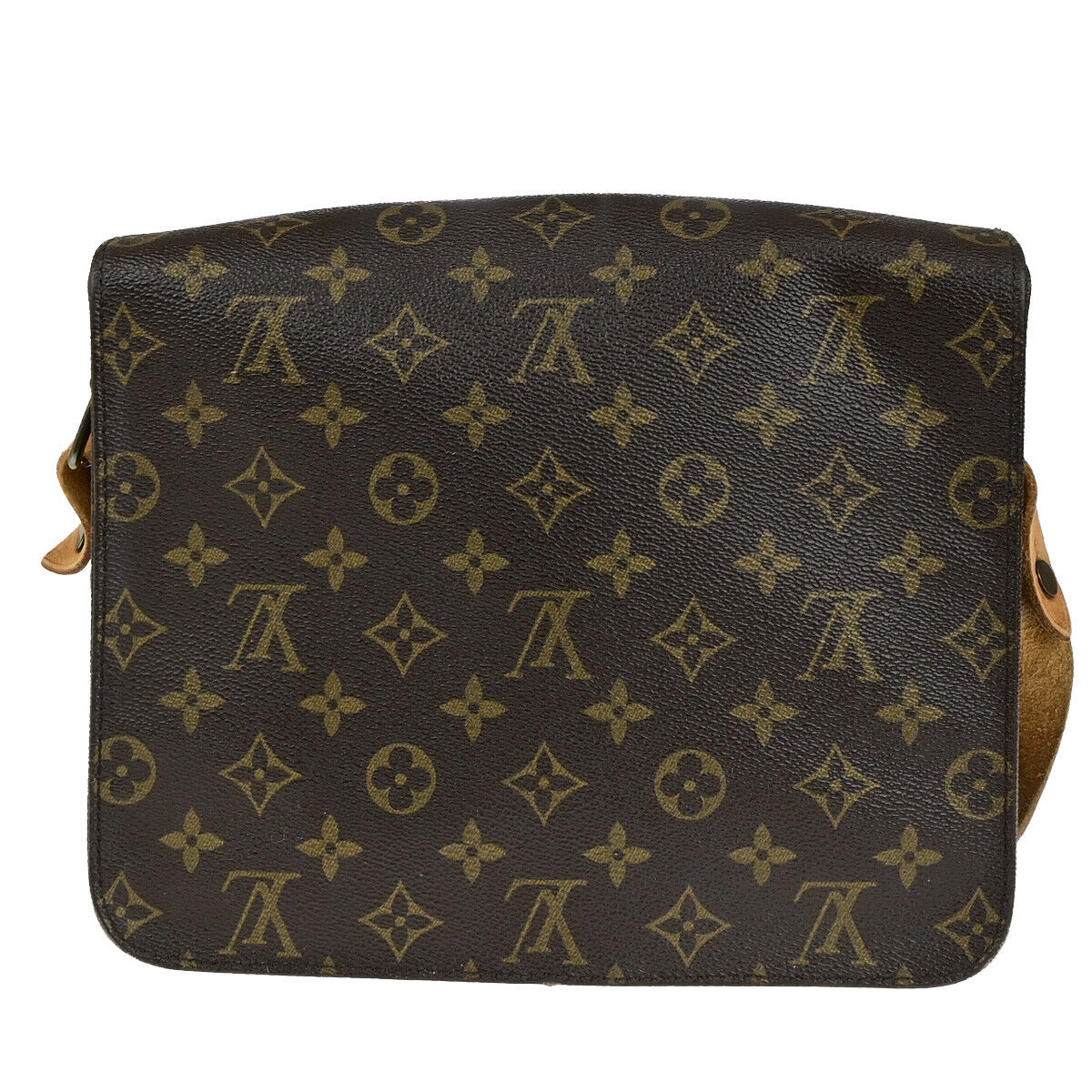 LOUIS VUITTON Cartouchiere GM Shoulder Bag Monogram Leather Brown M51252 30SJ466