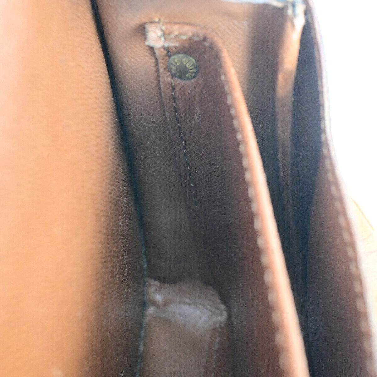 LOUIS VUITTON Cartouchiere MM Shoulder Bag Monogram Leather Brown M51253 36YG722