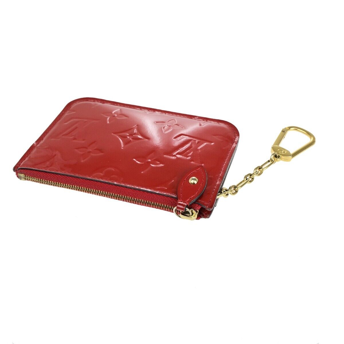 LOUIS VUITTON Pochette Cles Coin Wallet Monogram Vernis Hot Pink M90312 66EC583