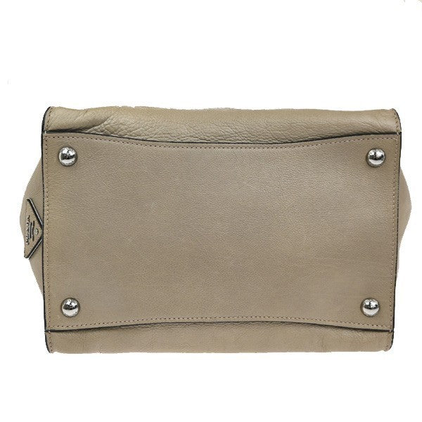 PRADA MILANO Logo 2Way Shoulder Hand Bag  Leather Beige SHW Italy 86TA512