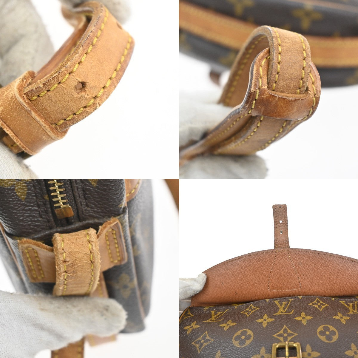 LOUIS VUITTON Jeune Fille MM Shoulder Bag Monogram Leather Brown M51226 37MA380