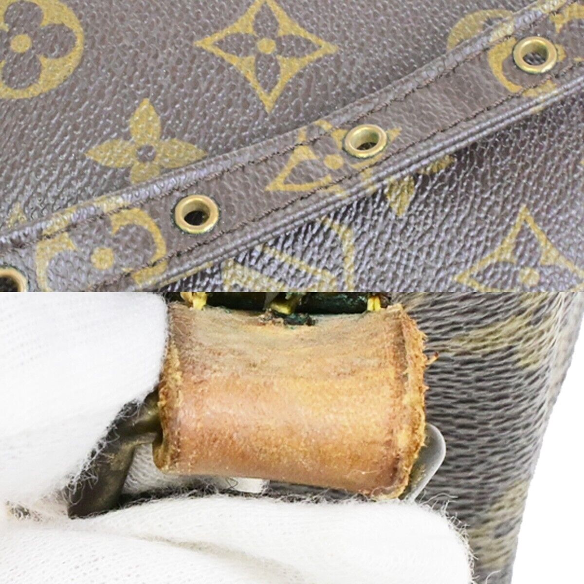 LOUIS VUITTON Danube Shoulder Bag Monogram Leather Brown France M45266 64FA199