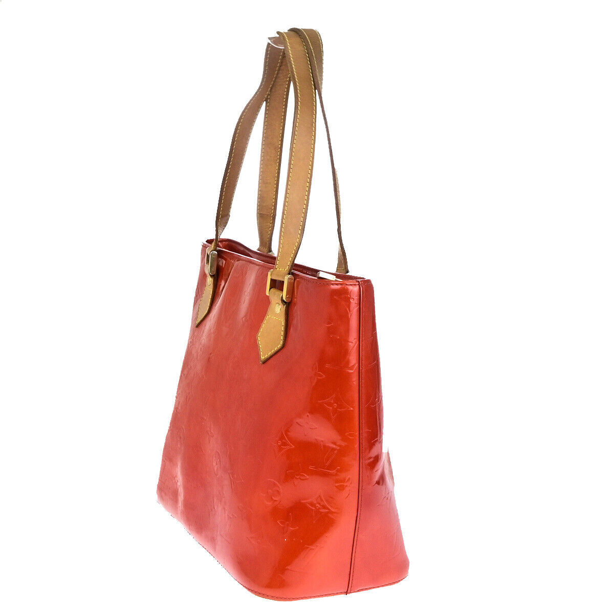 LOUIS VUITTON Houston Shoulder Bag Monogram Vernis Rouge M91092 60YF418
