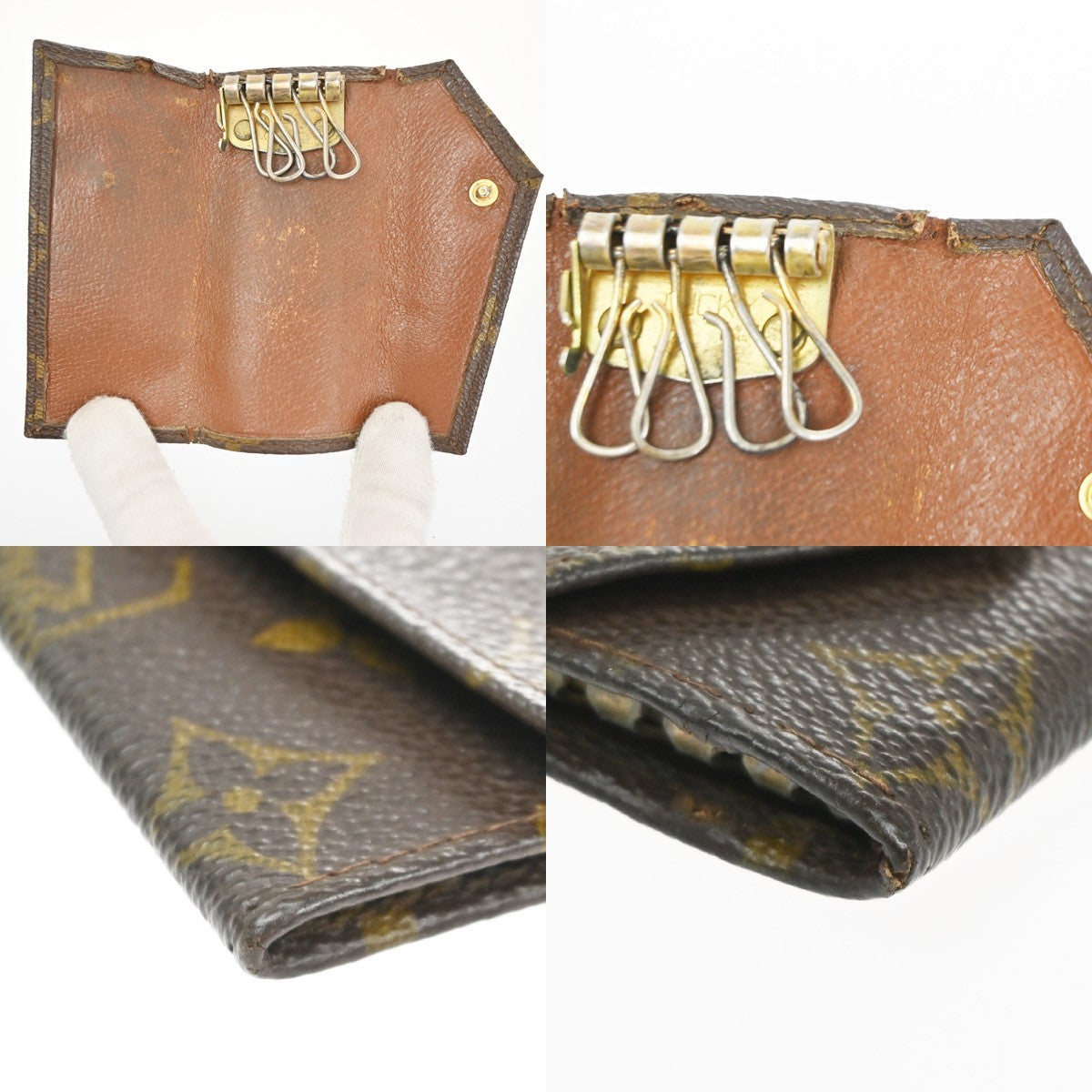 LOUIS VUITTON LV 3 Set Bifold Agenda Keycase Wallet Monogram Leather BN 68KD077