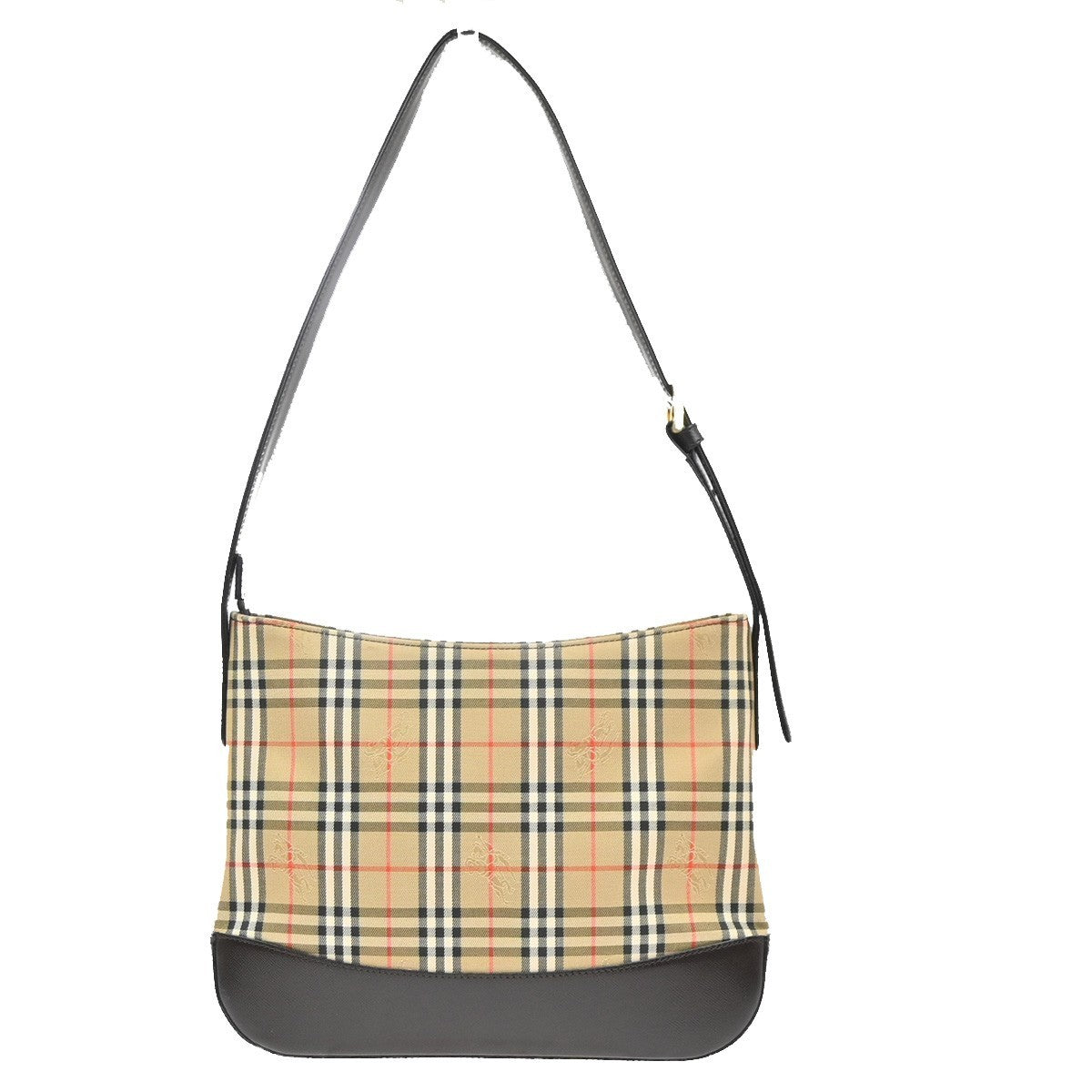 BURBERRY Logo Nova Check Shadow Horse Shoulder Bag Canvas Leather BE BN 83RL997