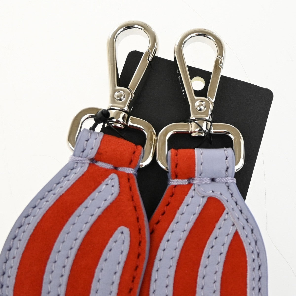 FENDI Logo Strap You Bag Shoulder Strap Leather Red Purple 67RL423
