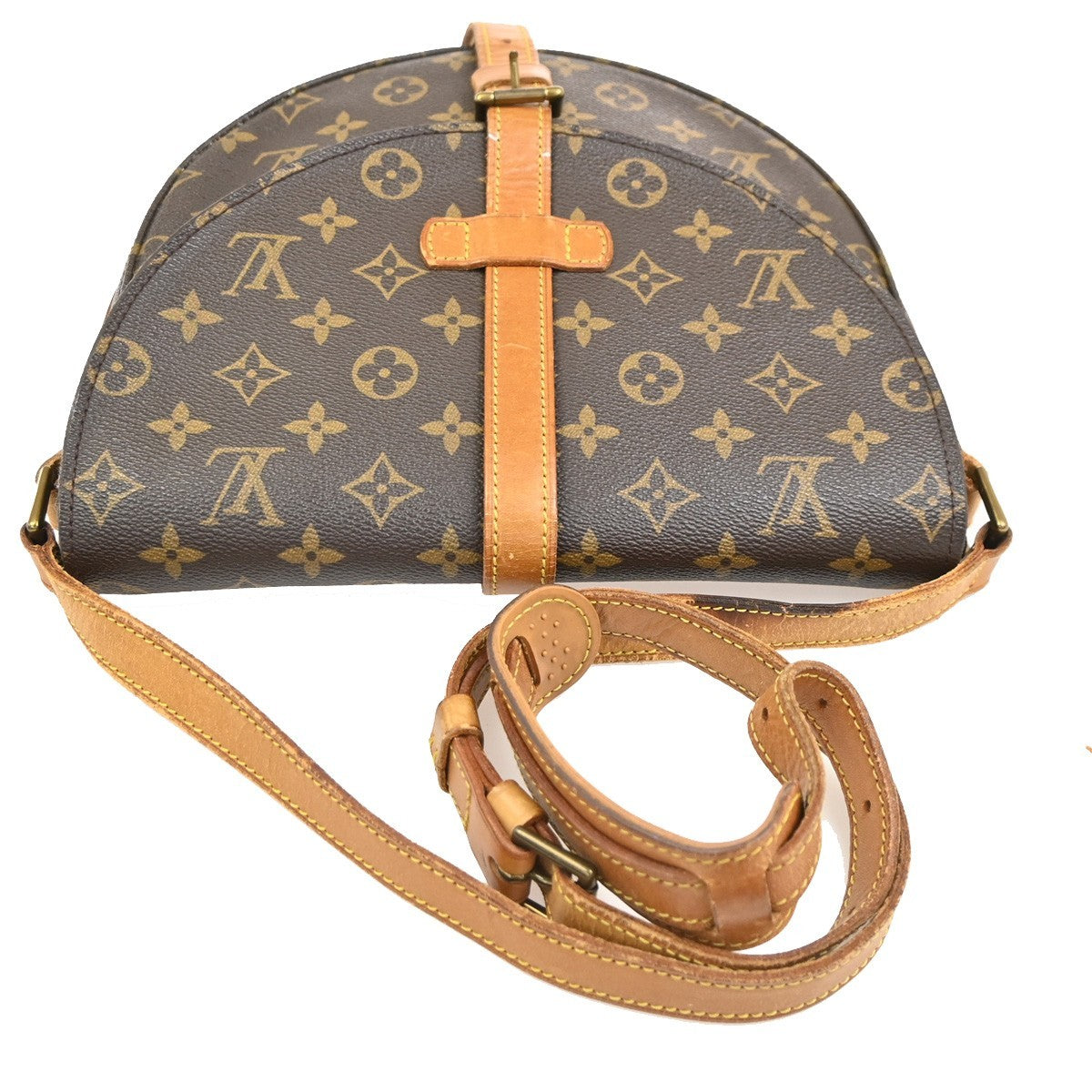 LOUIS VUITTON Chantilly GM Shoulder Bag Monogram Leather Brown M51232 34PA058