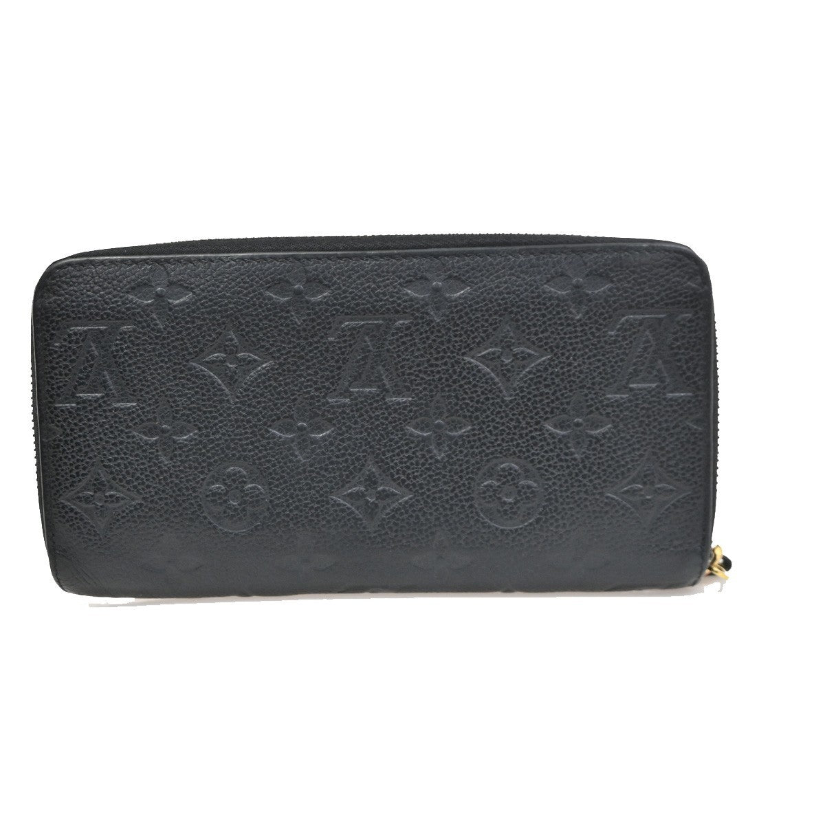 LOUIS VUITTON Zippy Long Wallet Monogram Empreinte Leather Black M61864 80KD173