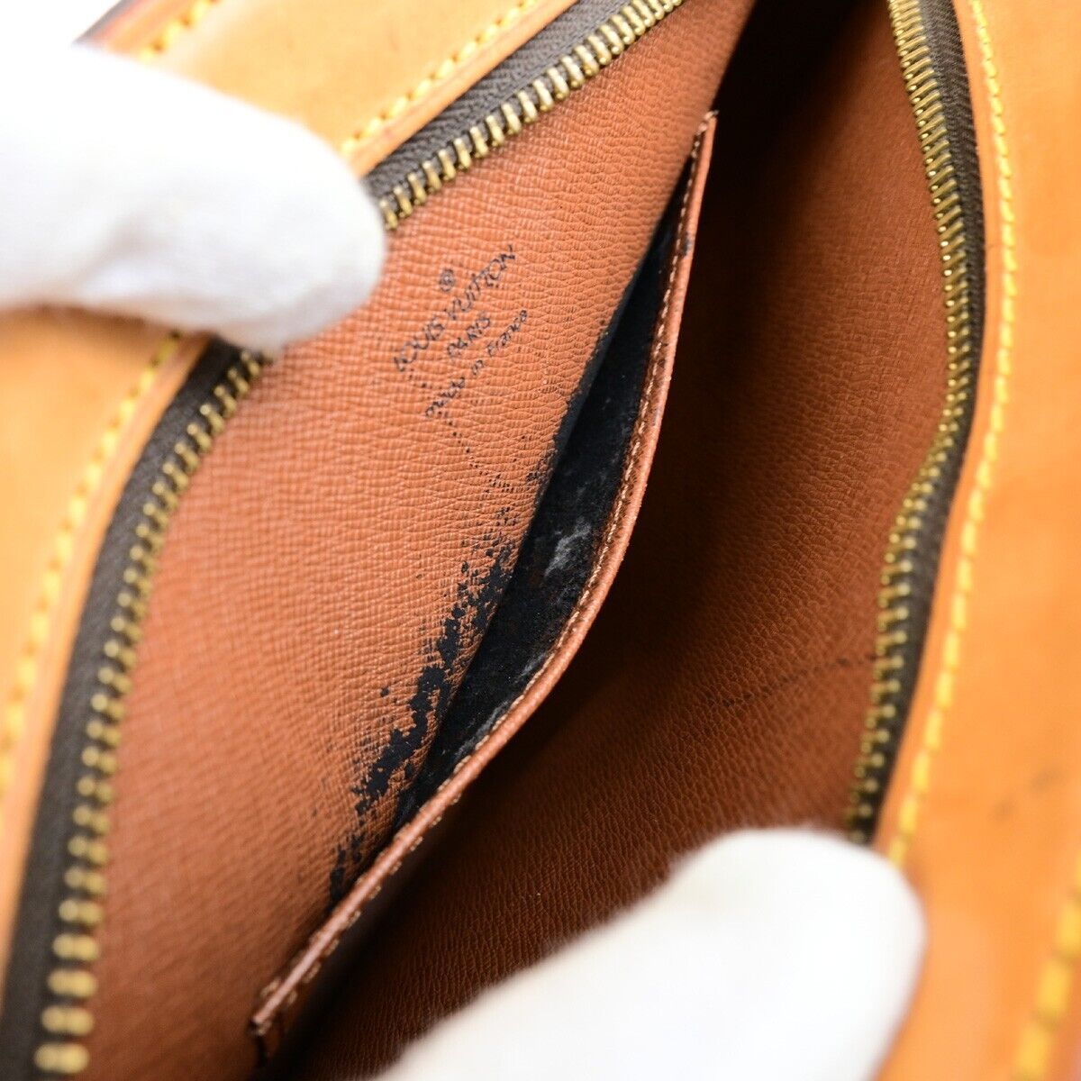 LOUIS VUITTON Logo Drouot Shoulder Bag Monogram Leather Brown M51290 76ED002