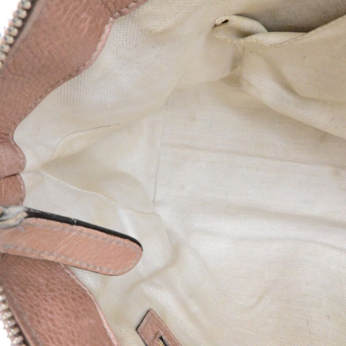 GUCCI Logo GG Pattern Shoulder Tote Bag Bamboo Canvas Leather Brown Pink 30EE118