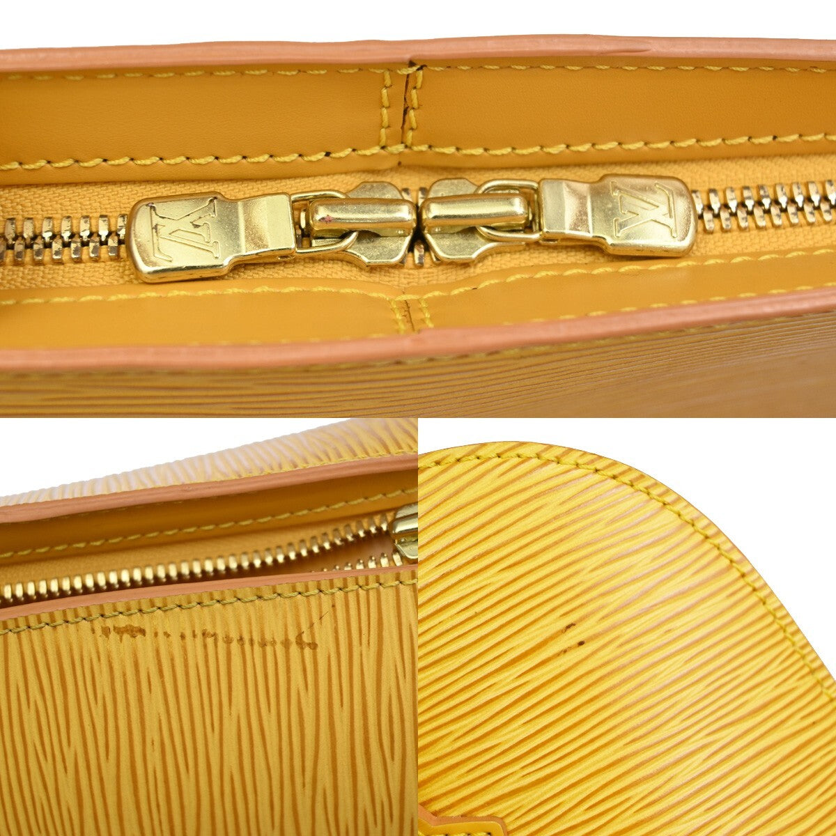 LOUIS VUITTON LV Lussac Shoulder Bag Epi Leather Yellow France M52289 89EE611