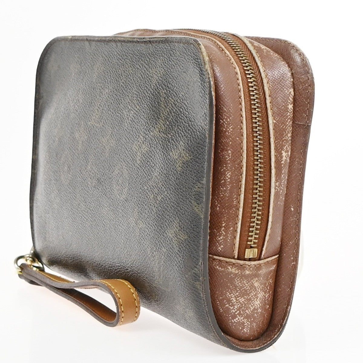 LOUIS VUITTON Orsay Clutch Hand Bag Monogram Leather Brown France M51790 08PA046