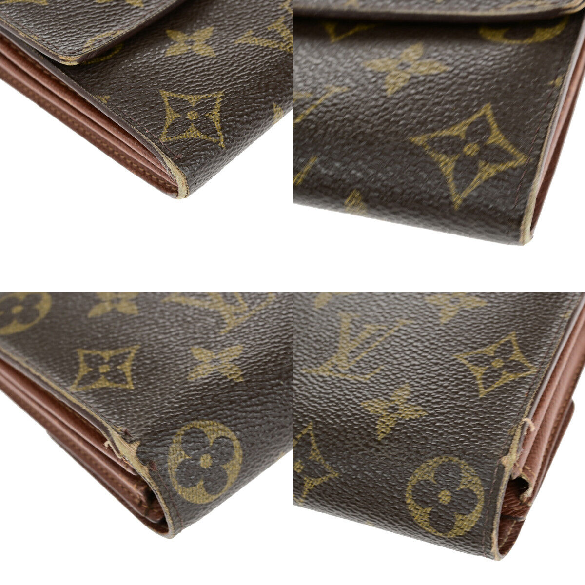 LOUIS VUITTON Porte Monnaie Credit Long Wallet Monogram Leather M61725 09YE961