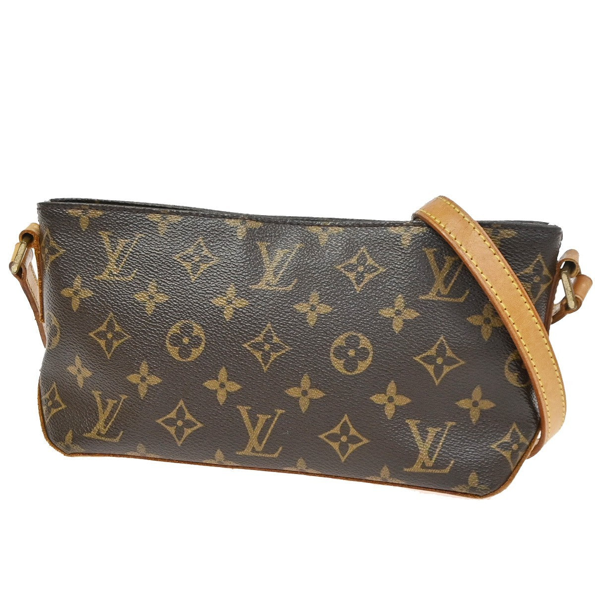 LOUIS VUITTON Logo Trotteur Shoulder Bag Monogram Leather Brown M51240 72YH917
