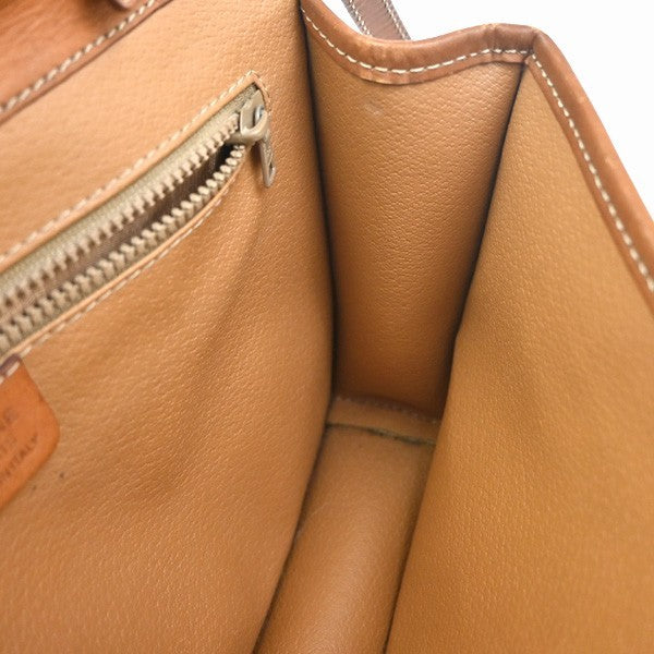 CELINE Logo Macadam Pattern Shoulder Bag PVC Leather Brown Italy 02KC764