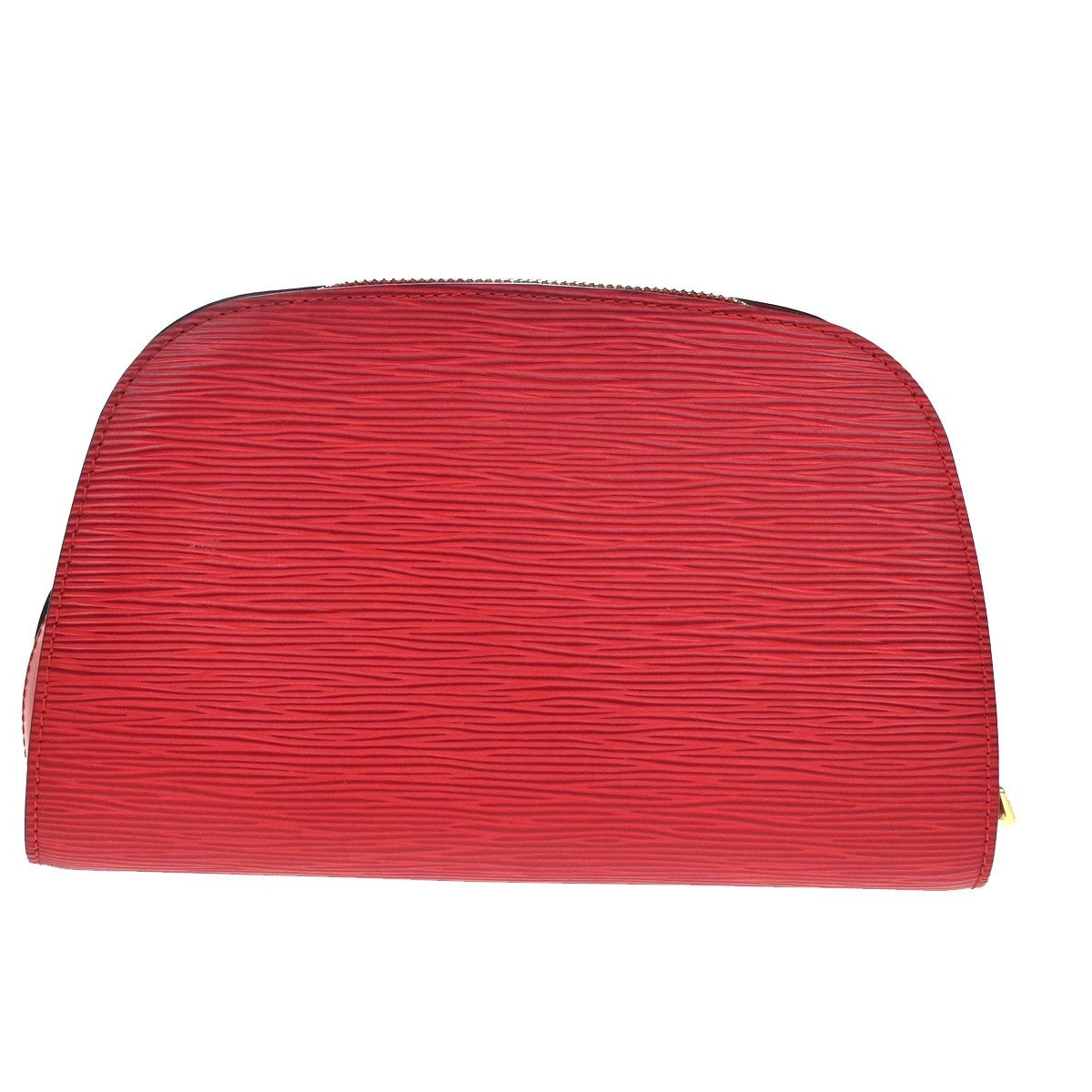 LOUIS VUITTON LV Logo Dauphine MM Pouch Bag Epi Leather Red M48457 05KP581