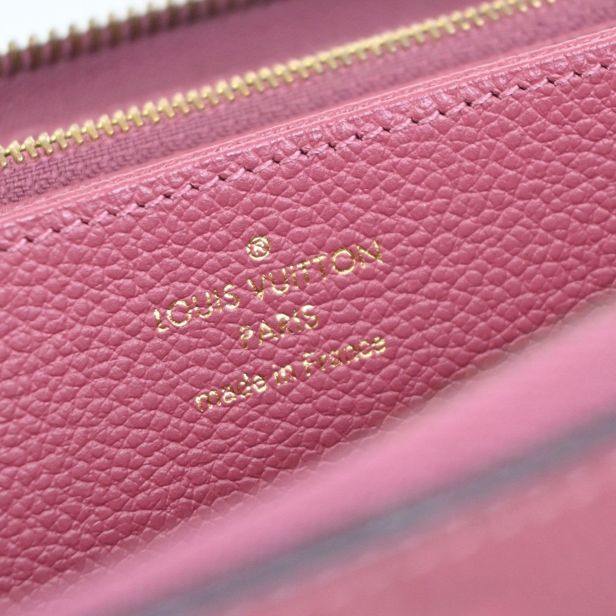 LOUIS VUITTON Zippy Long Wallet Monogram Empreinte Pink France M60549 34KD080