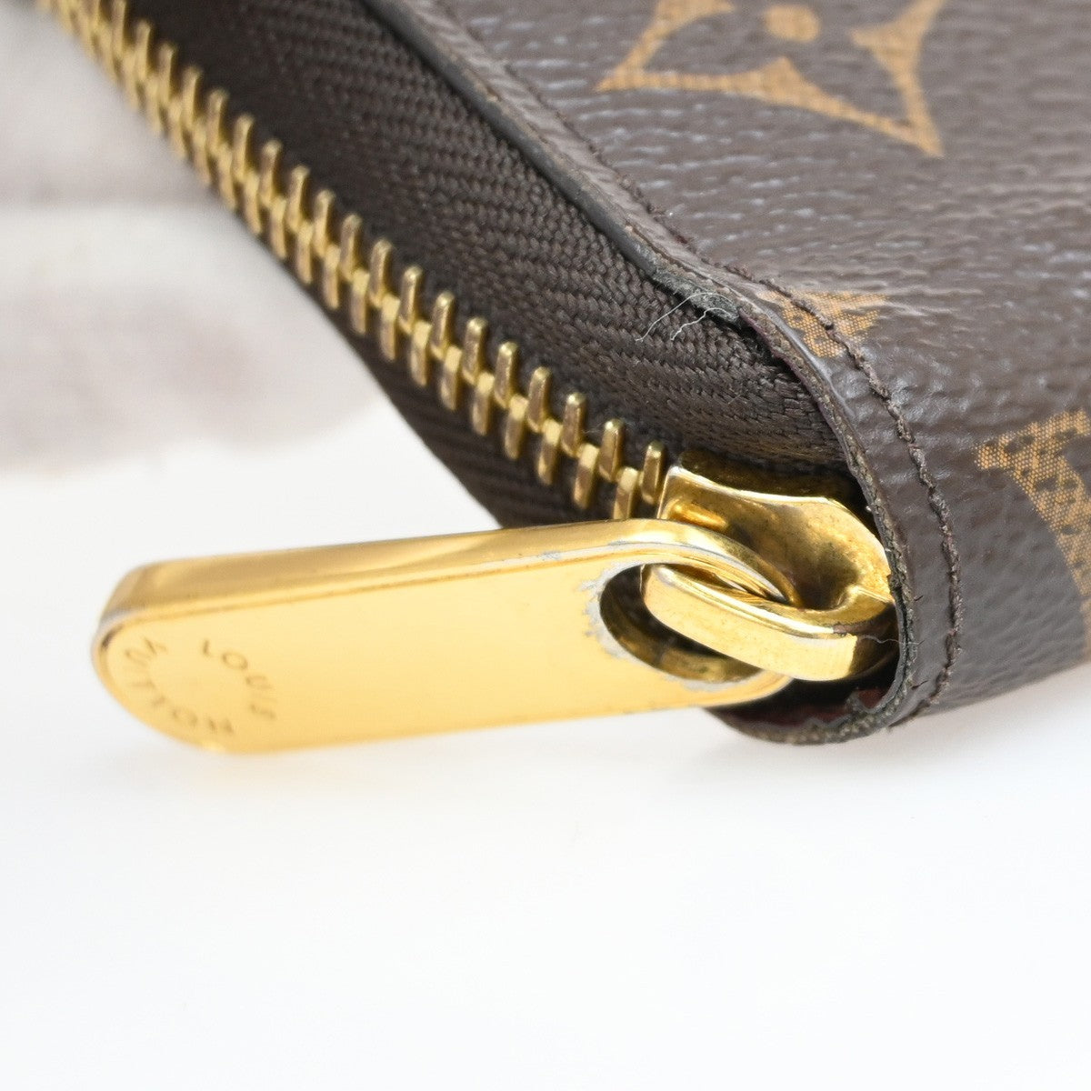 LOUIS VUITTON Zippy Long Wallet Monogram Leather Brown Fuchsia M41895 84KB294