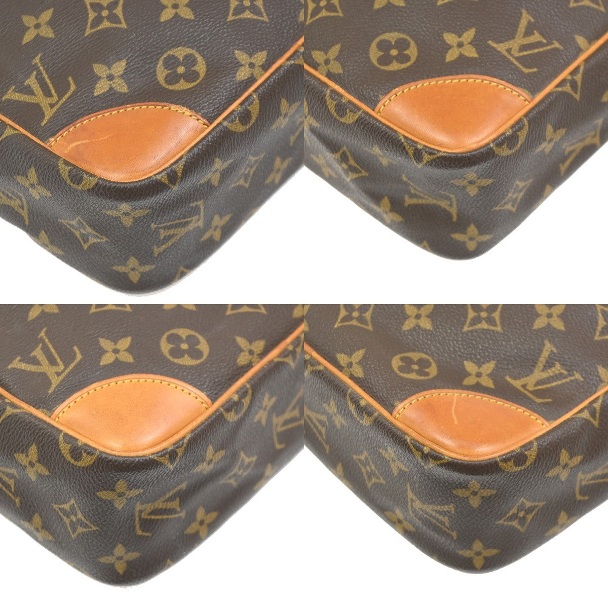 LOUIS VUITTON Logo Danube MM Shoulder Bag Monogram Leather Brown M45264 37KC060