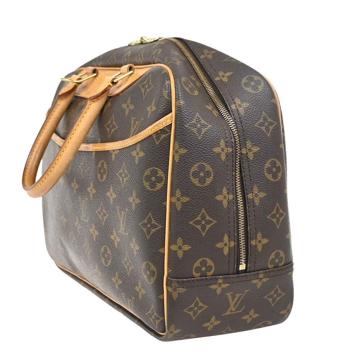 LOUIS VUITTON LV Logo Deauville Hand Bag Monogram Leather Brown M47270 73KC971