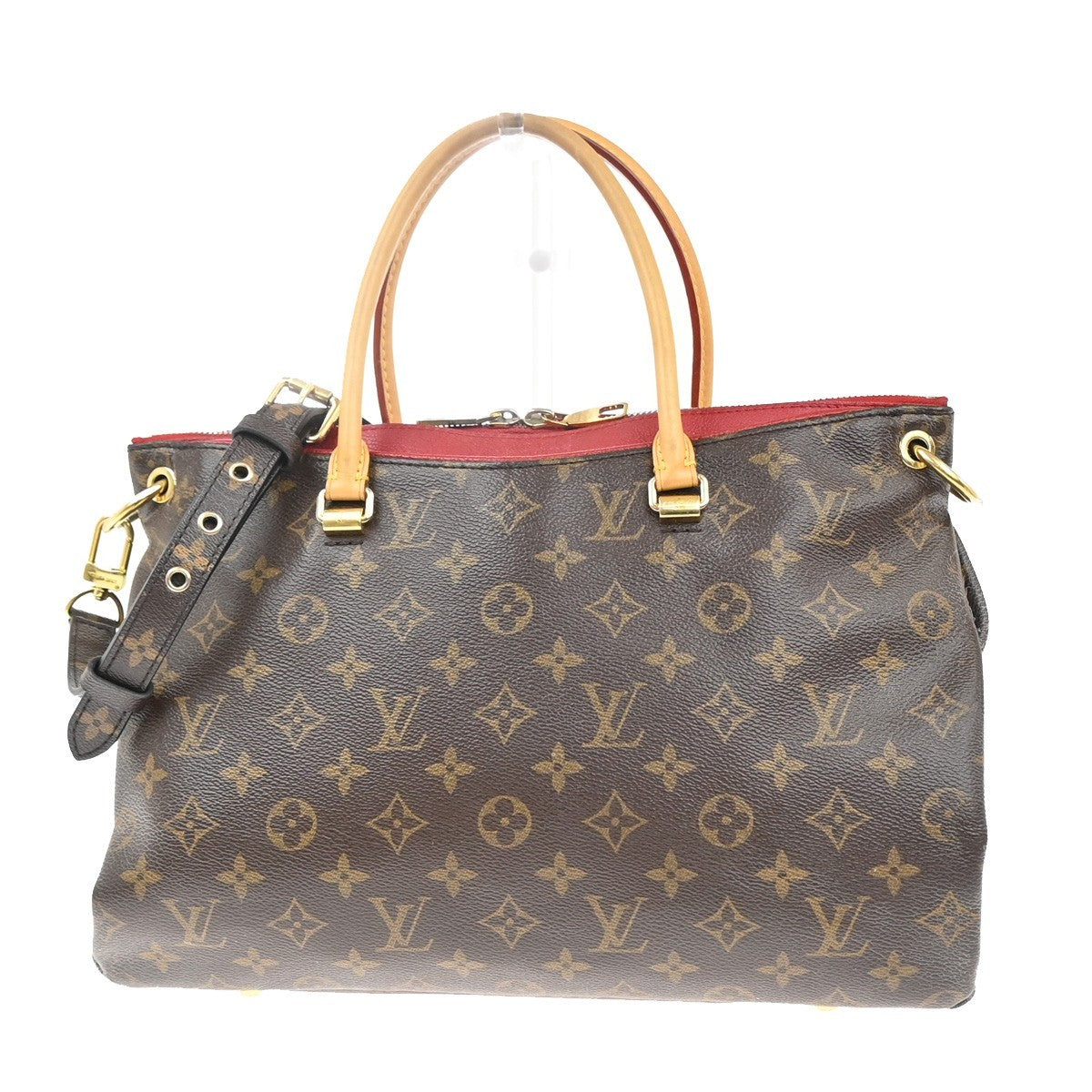 LOUIS VUITTON Pallas 2Way Shoulder Hand Bag Monogram Leather Red M41175 46KP547