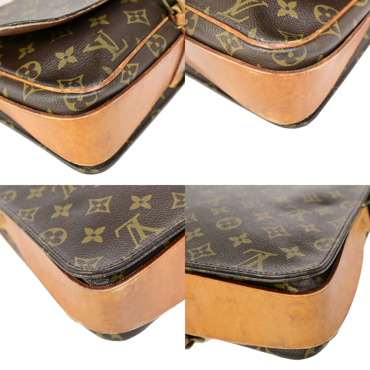 LOUIS VUITTON Cartouchiere GM Shoulder Bag Monogram Leather Brown M51252 65YG465