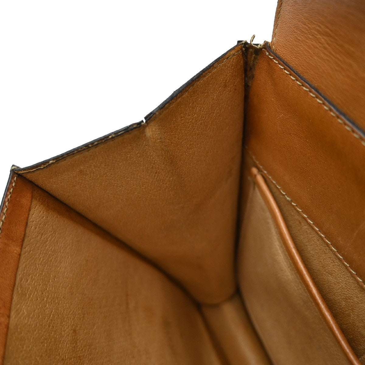CELINE Logo Macadam Pattern Hand Bag PVC Leather Brown GHW Italy 61KB708