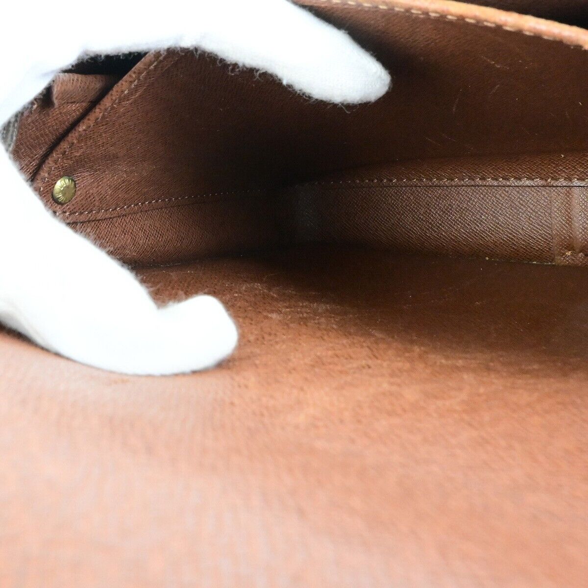 LOUIS VUITTON Cartouchiere GM Shoulder Bag Monogram Leather Brown M51252 61ED503