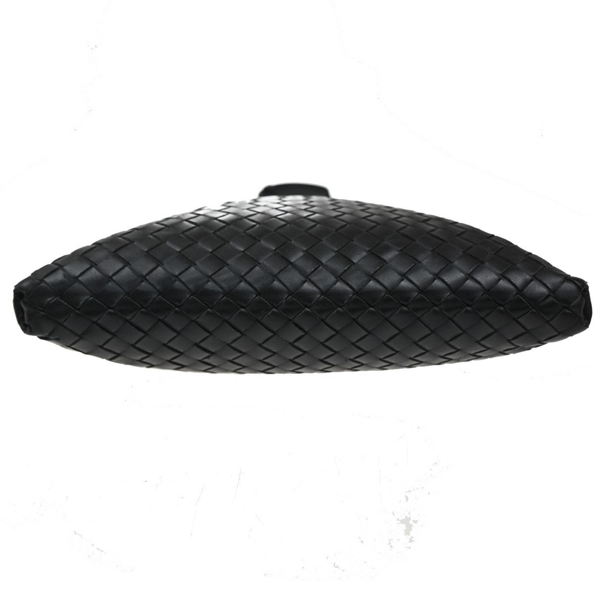 BOTTEGA VENETA Intrecciato Shoulder Bag Leather Black Italy 172736 12RL630