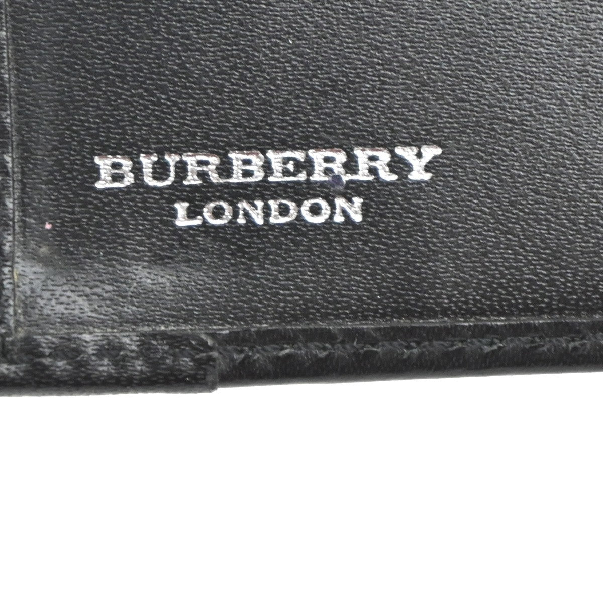 BURBERRY Logo Nova Check Bifold Wallet PVC Leather BE BK SHW Italy 07KC597