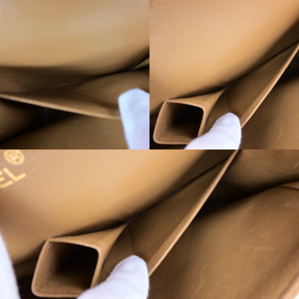 CHANEL CC Matelasse 25 Double Flap Chain Shoulder Bag Leather Beige GHW 332RK663