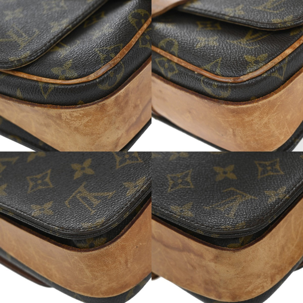 LOUIS VUITTON Cartouchiere MM Shoulder Bag Monogram Leather Brown M51253 33KP008