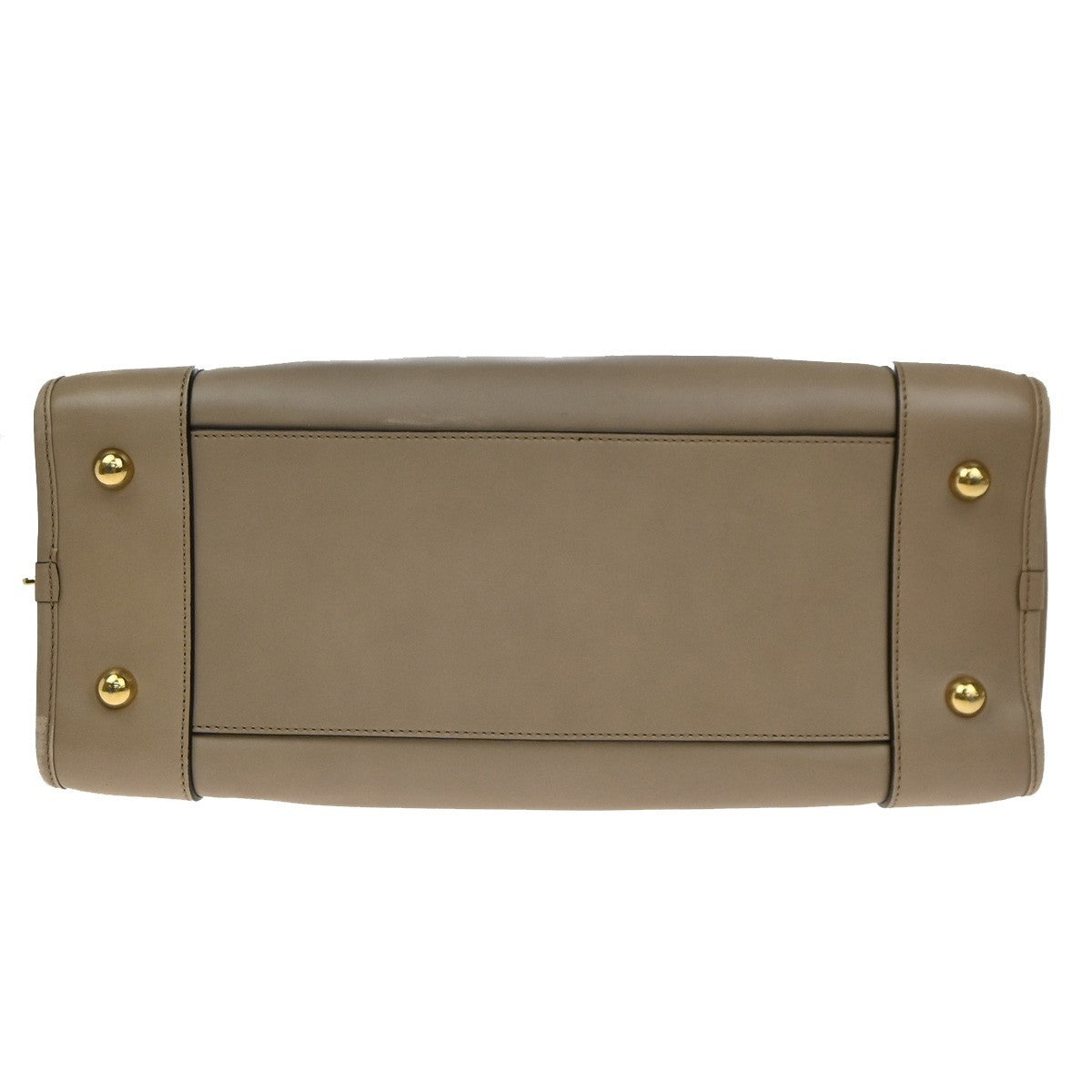 LOEWE Logo Anagram Amazona Hand Bag Leather Beige GHW Spain 21EG085