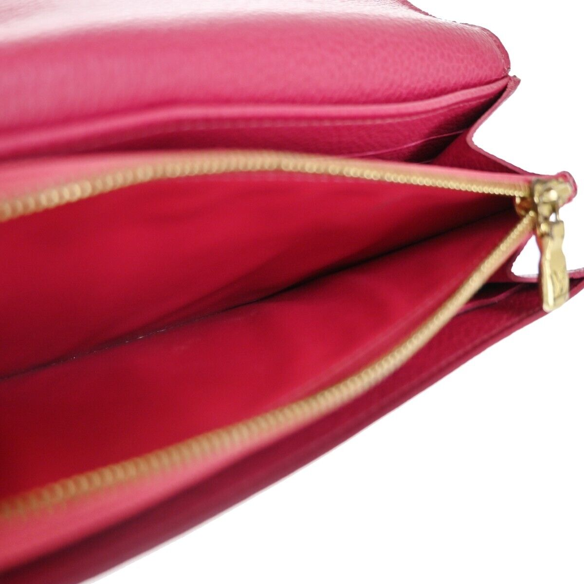 LOUIS VUITTON Portefeuille Lockme Long Wallet  Leather Fuchsia M61277 65EA270