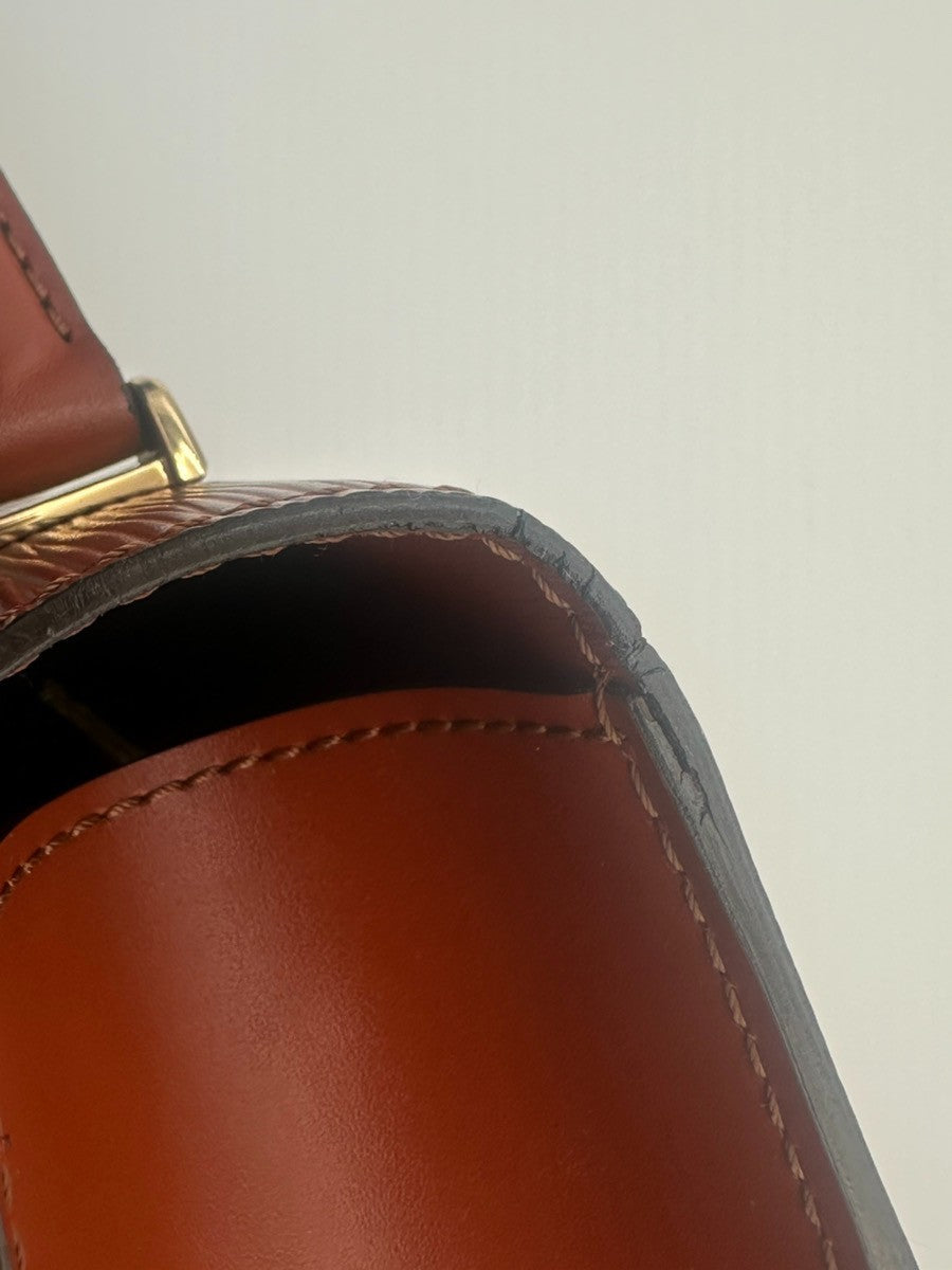 LOUIS VUITTON Logo Malesherbes Hand Bag Epi Leather Brown France M52373 83CA719