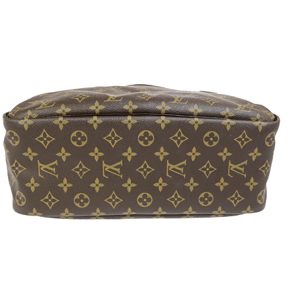 LOUIS VUITTON LV Logo Deauville Hand Bag Monogram Leather Brown M47270 34SJ499