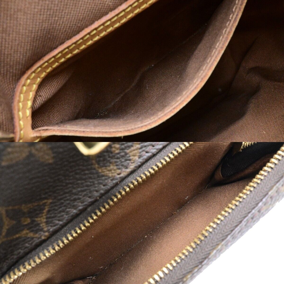 LOUIS VUITTON Montsouris MM Backpack Bag Monogram Leather Brown M51136 77ED313