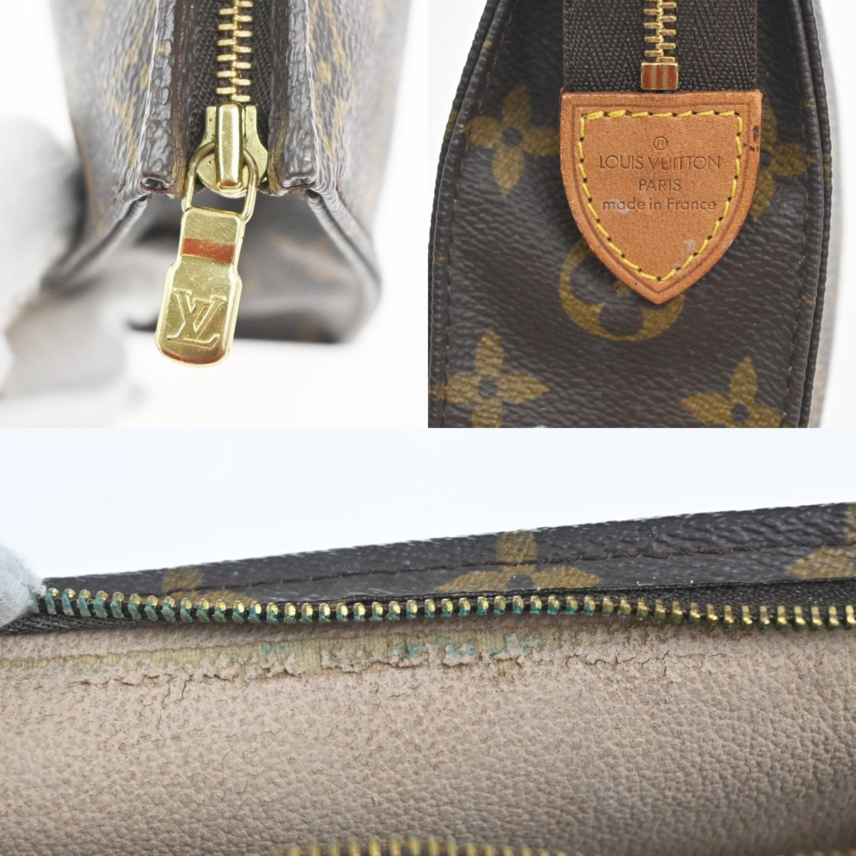 LOUIS VUITTON Poche Toilette 19 Clutch Pouch Bag Monogram Leather M47544 66KC433
