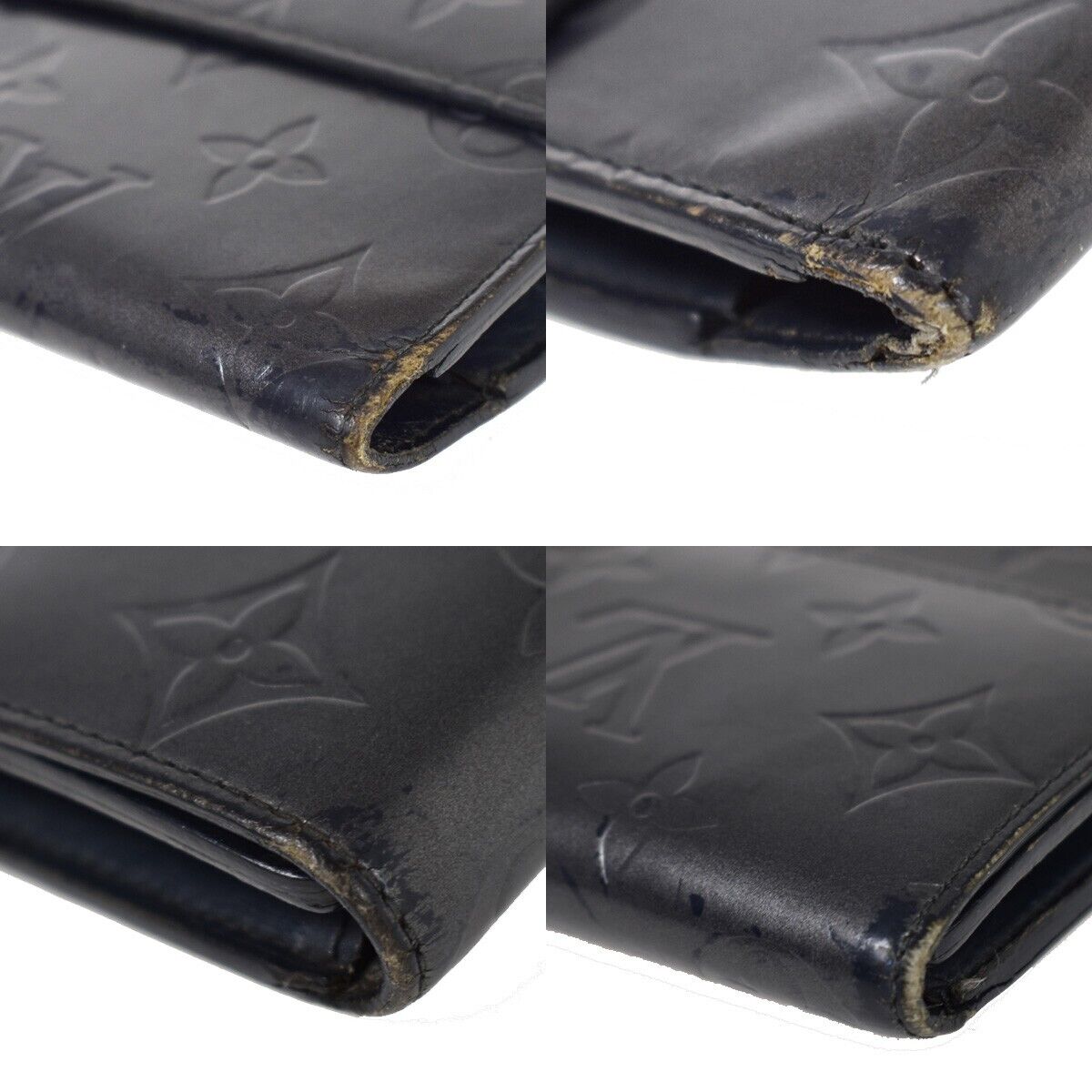 LOUIS VUITTON 5 Set Long Wallet Purse Monogram Matte Taiga Leather Brown 61GA567