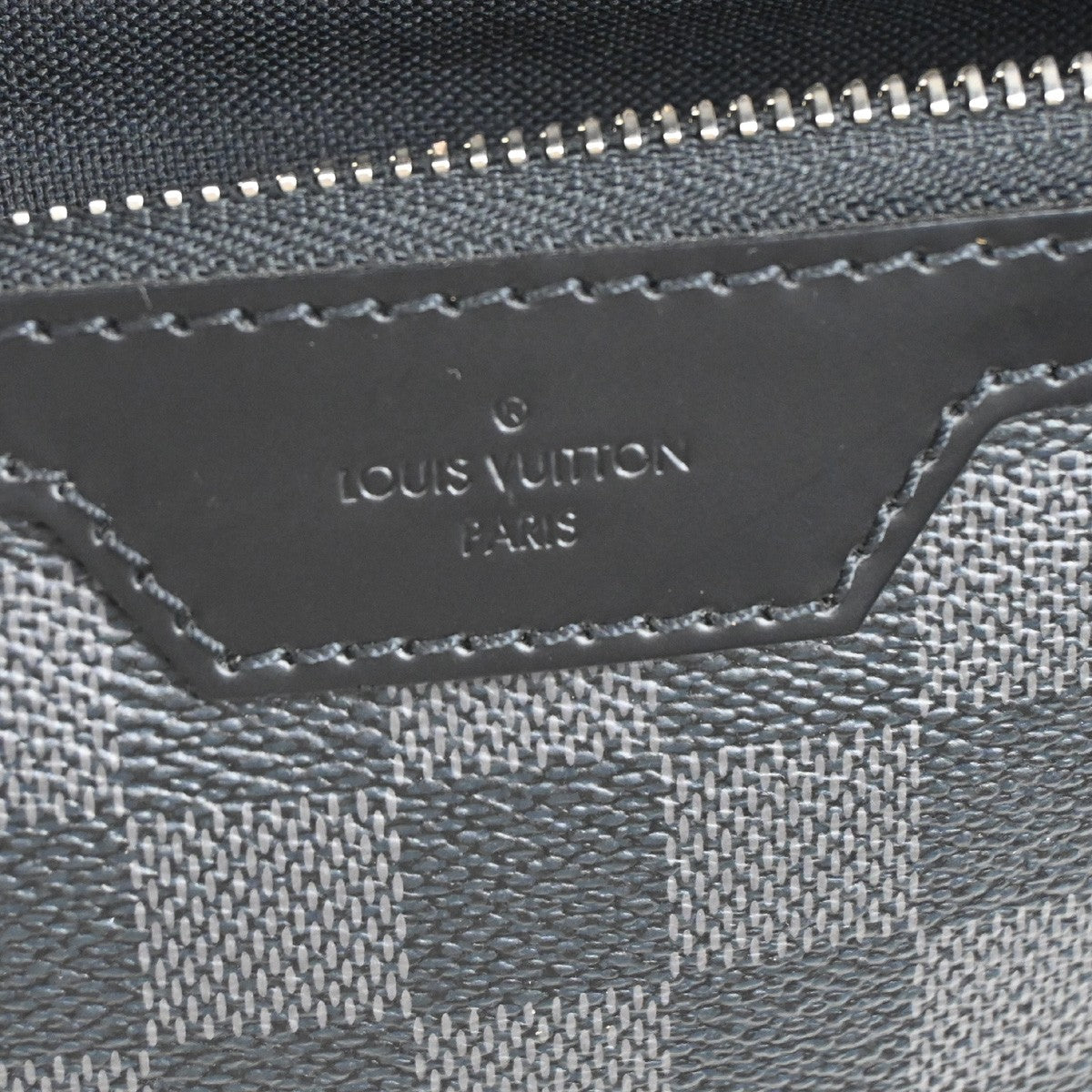 LOUIS VUITTON Michael Backpack Bag Damier Graphite Leather Black N58024 629RL413