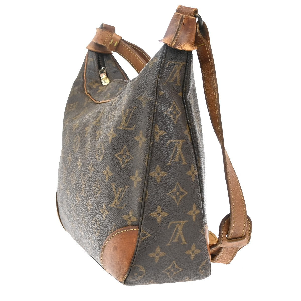 LOUIS VUITTON Boulogne 30 Shoulder Bag Monogram Leather Brown M51265 65KB669