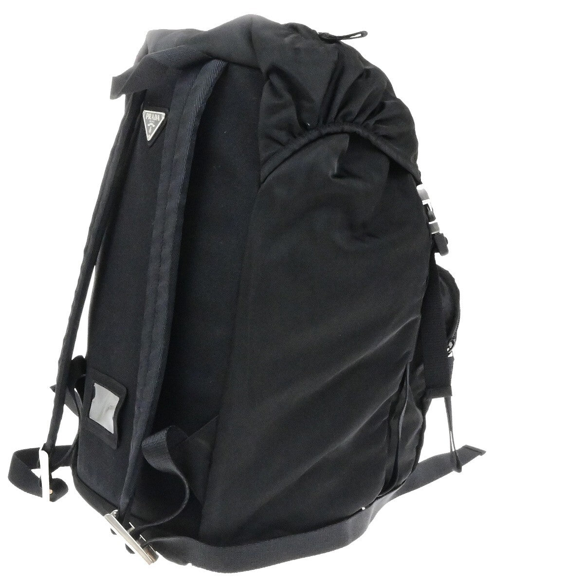 PRADA Logo Tessuto Backpack Bag Nylon Black Nero SHW Made in Italy 20RF241