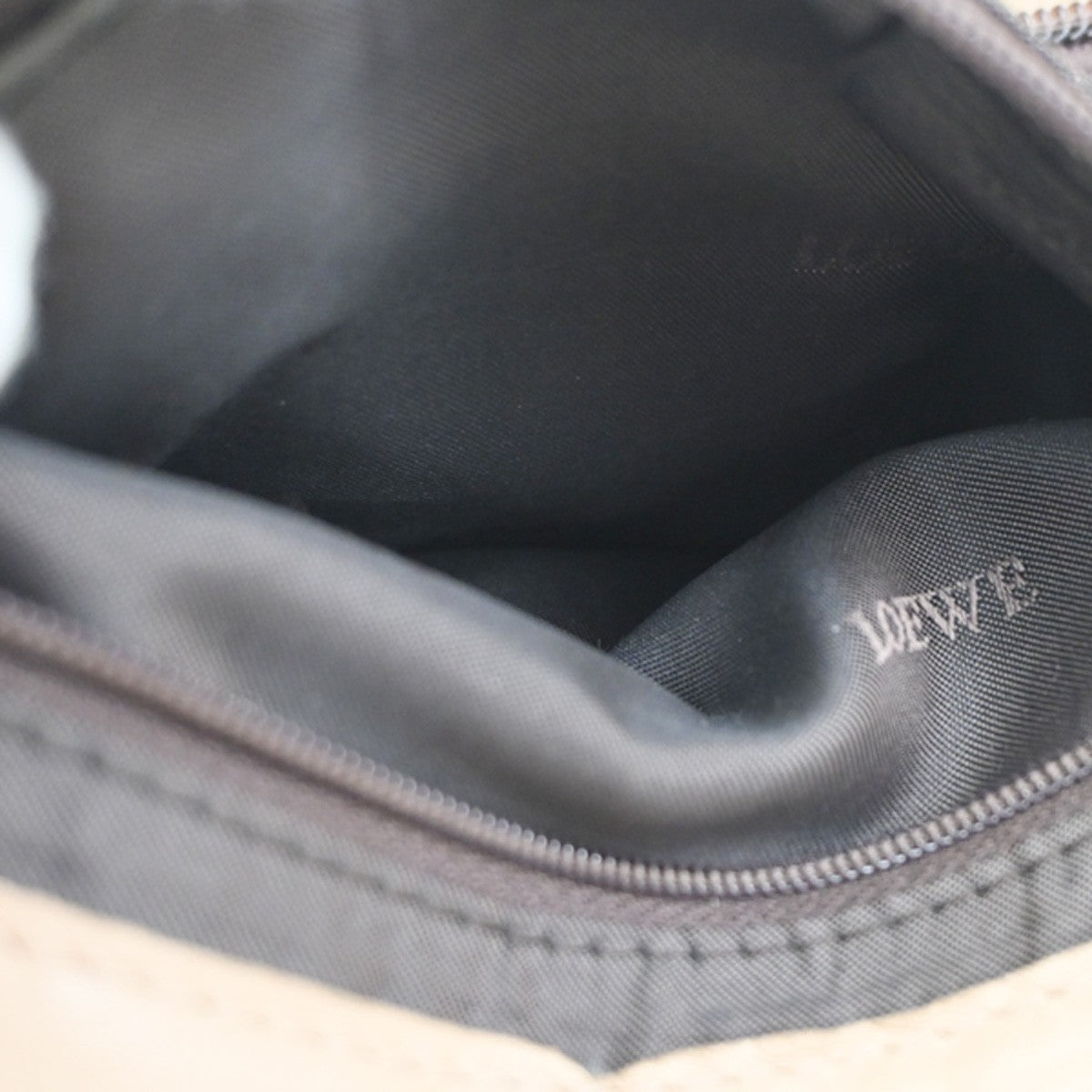 LOEWE Logo Anagram Hobo Shoulder Hand Bag Leather Beige Spain GHW 30CA772
