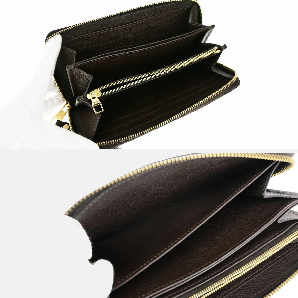 LOUIS VUITTON Zippy Wallet Monogram Empreinte Leather Terre M60548 10YF096