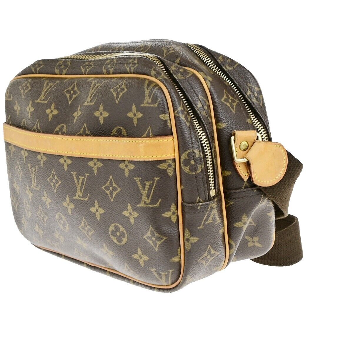LOUIS VUITTON Reporter PM Crossbody Shoulder Bag Monogram Leather M45254 17ED015