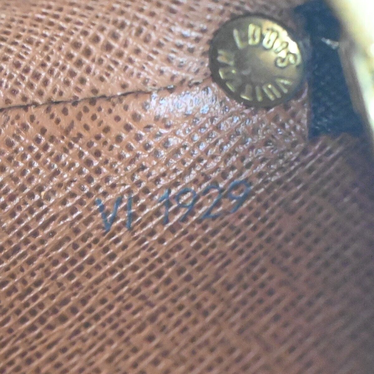 LOUIS VUITTON Logo Drouot Shoulder Bag Monogram Leather Brown M51290 16ED475